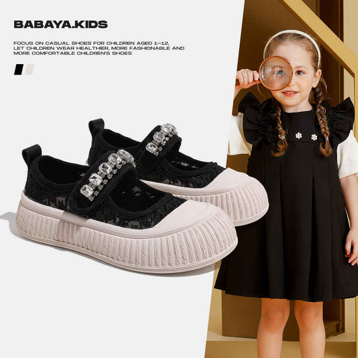 Summer Girls' Rhinestone Mary Jane Princess Shoes 