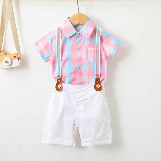 Suspender Newborn Boys Clothes - Summer Clothing Set for Little Boys 