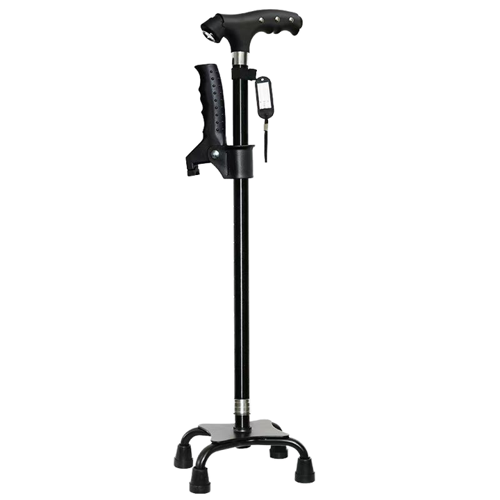 Elderly and Disabled Adjustable Aluminum Walking Cane with LED Light Foldable 
