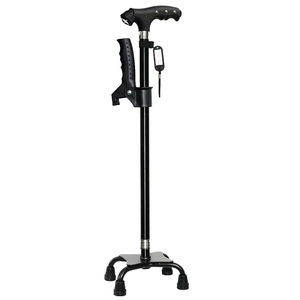 Elderly and Disabled Adjustable Aluminum Walking Cane with LED Light Foldable 