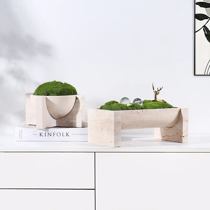 Stone and marble flower pot 