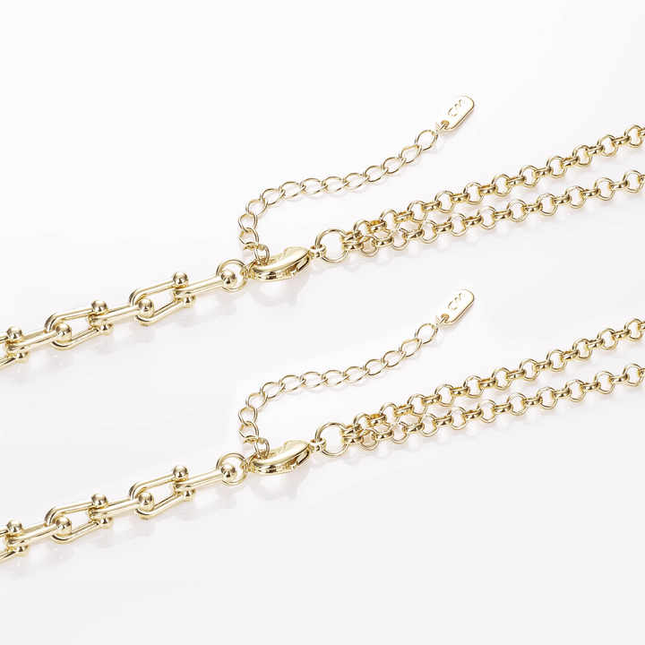 14k White Gold Plated Zircon Necklace 