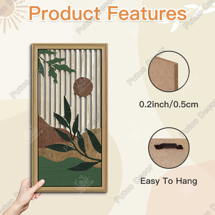 Wooden wall decor set 