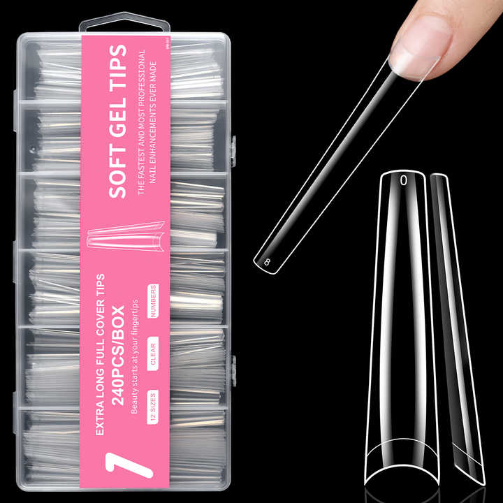 transparent artificial nails 