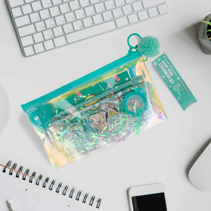 Promotional stationery for children with cartoon designs. 