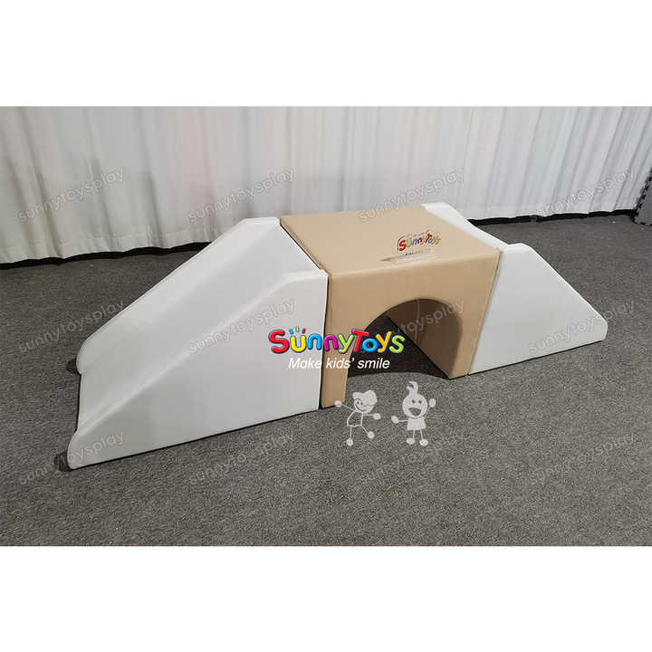 Beige Indoor Baby Playground Soft Play Set Sponge Material Bare For Soft Play 