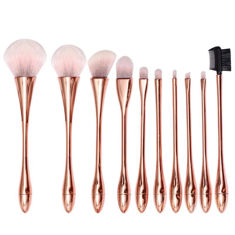 Colorful makeup brushes