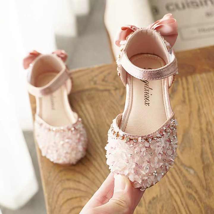Summer New Rhinestone Soft Sandals for Girls 