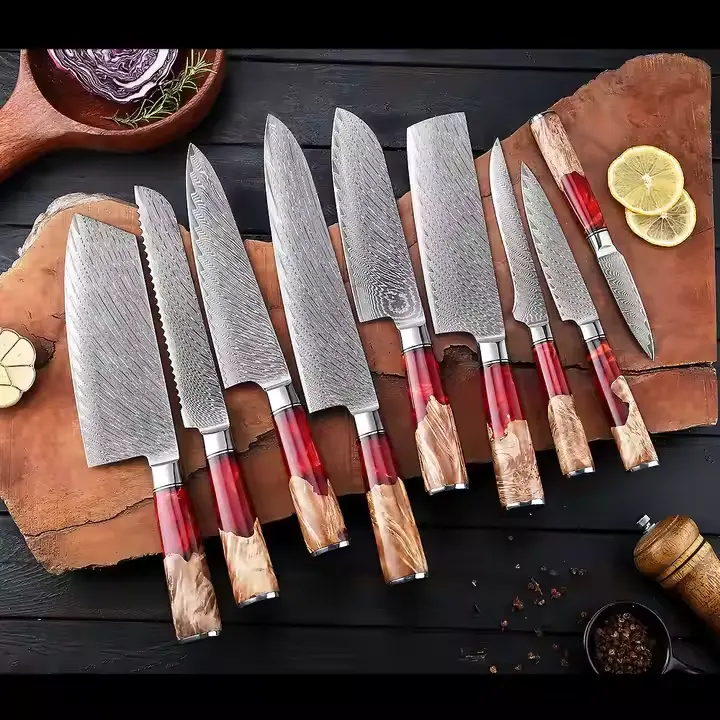 Luxury Damascus Knives 