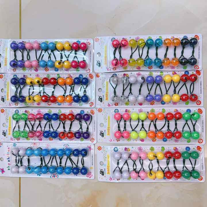 Kids Hair Accessories Rubber Band Beads Hairband 