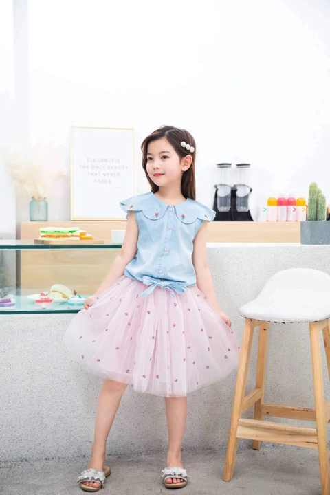 Hotsale Girls' Dress Sets Flower-مجموعة فساتين للبنات
