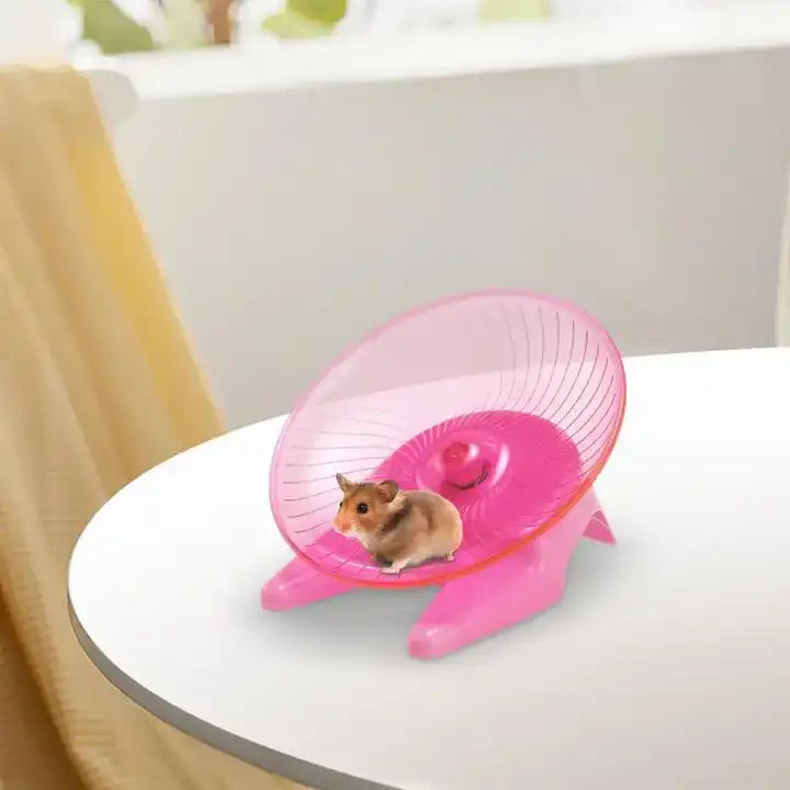 Stable Hamster Wheel Transparent Dish Wheel Fashionable Small Supplies for Dwarf Hamsters - Pet Accessories 