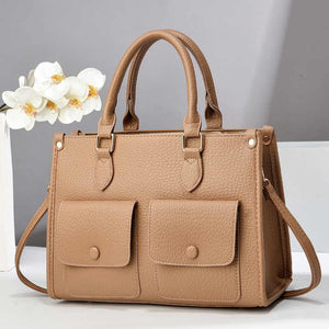 Stylish Lychee Pattern Large Capacity Tote Bag 
