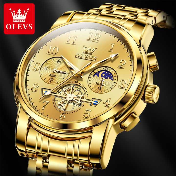 Olevs 2900 OEM Stainless Steel Hollow Watch. 