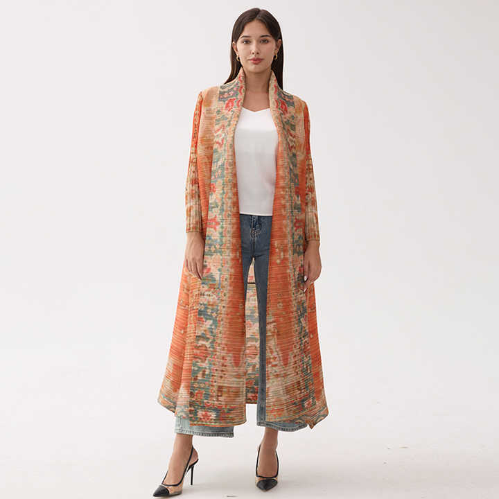 Miyake colorful abaya