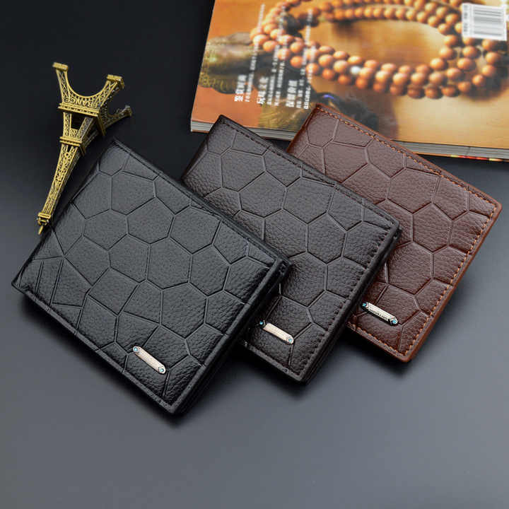 Low-quality PU leather wallet, classic style, men's slim 