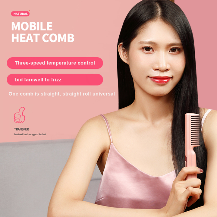 Cordless straightening comb 