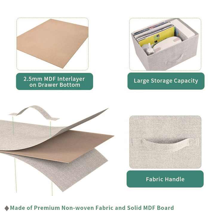 Drawers Dresser Storage Tower برج تخزين أدراج عمودي مكون من 4 طبقات