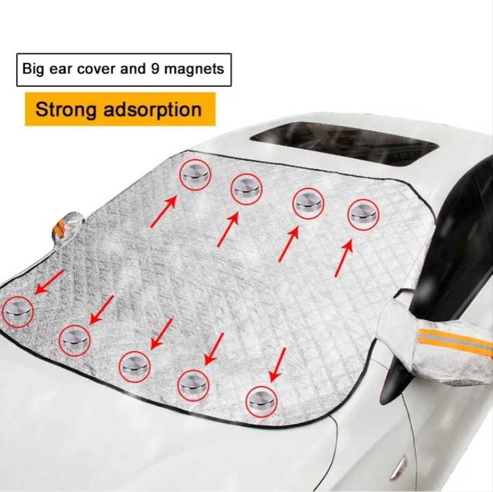 Universal snow cover, portable folding cover, anti-frost protective cover mat 