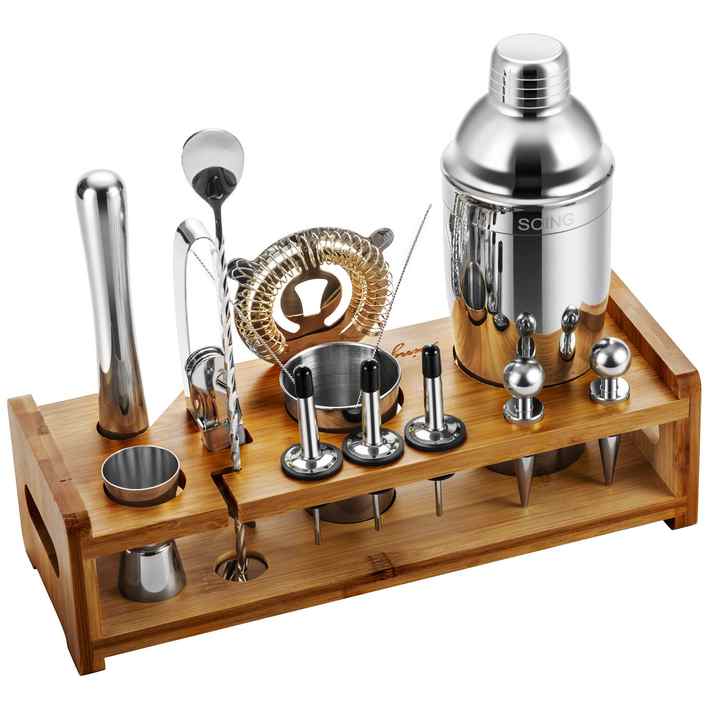 Wuyi Camol Factory Direct Silver Cocktail Shaker Set 