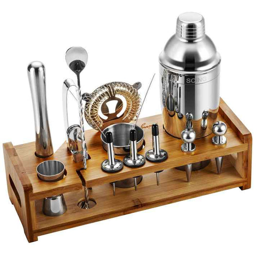 Wuyi Camol Factory Direct Silver Cocktail Shaker Set 