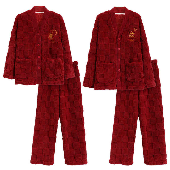 Women's long-sleeved pajamas 