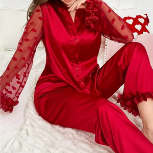 Women's long-sleeved pajamas 