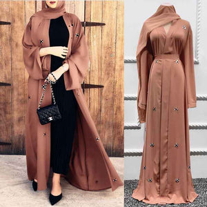 عباية بأكمام طويلة ملابس إسلامية ,Long Sleeve Abaya Islamic Clothing