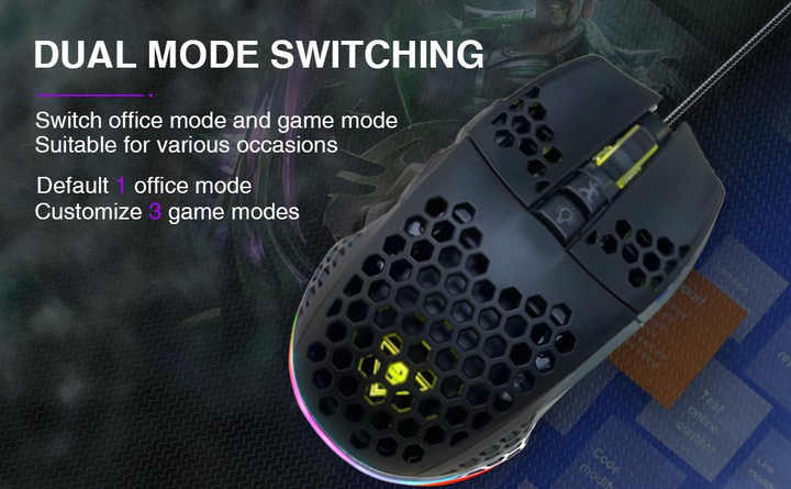 Portable wired gaming mouse