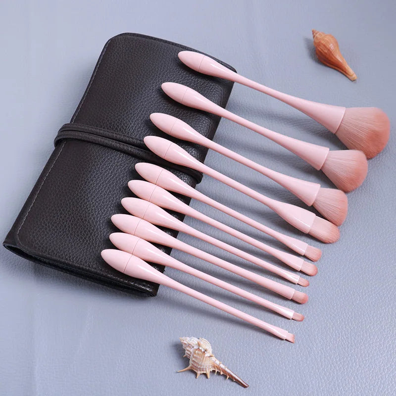 Colorful makeup brushes