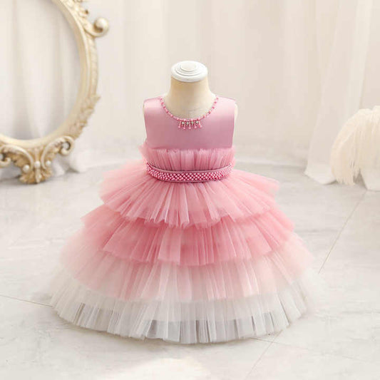 Wedding Flower Baby Girls Dresses- High Quality Red Princess Dress 