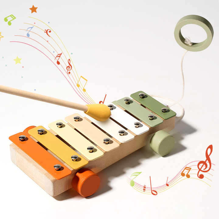 New Product CE - Multifunctional Montessori Wooden Rattle Toy. 