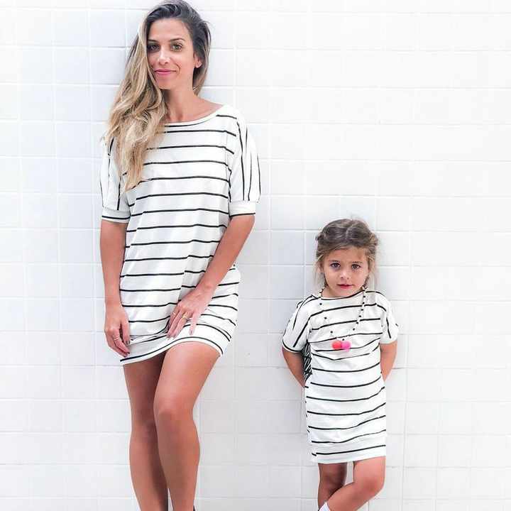 وصول جديد بالجملة أمي وابنه مطابقة ملابس الأم وأنا مجموعات ملابس قصيرة New Arrival Wholesale Mom and Son Matching Clothes Mommy and Me Short Sleeve Outfits Sets