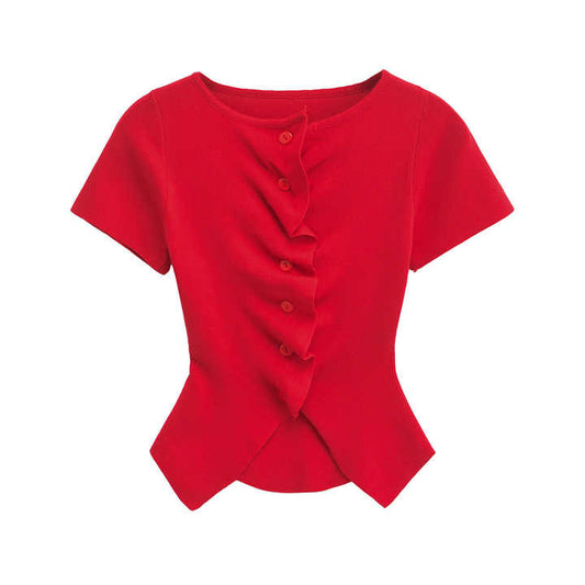 Short sleeves, elegant blouses 