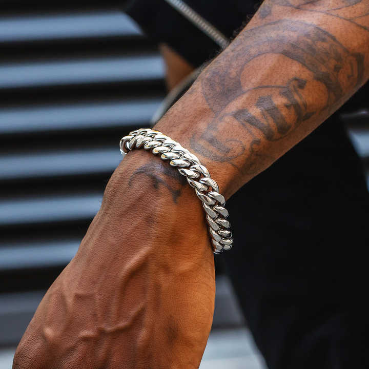 12mm 10mm 8mm Thick Miami Cuban Chain Bracelet 