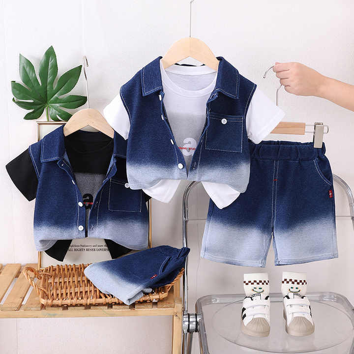 Boys' shorts, infant clothes, short sleeves 