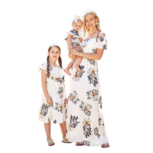 Wholesale Custom Kids Baby Girls Women Casual Floral Print Matching Mommy and Me Outfits 