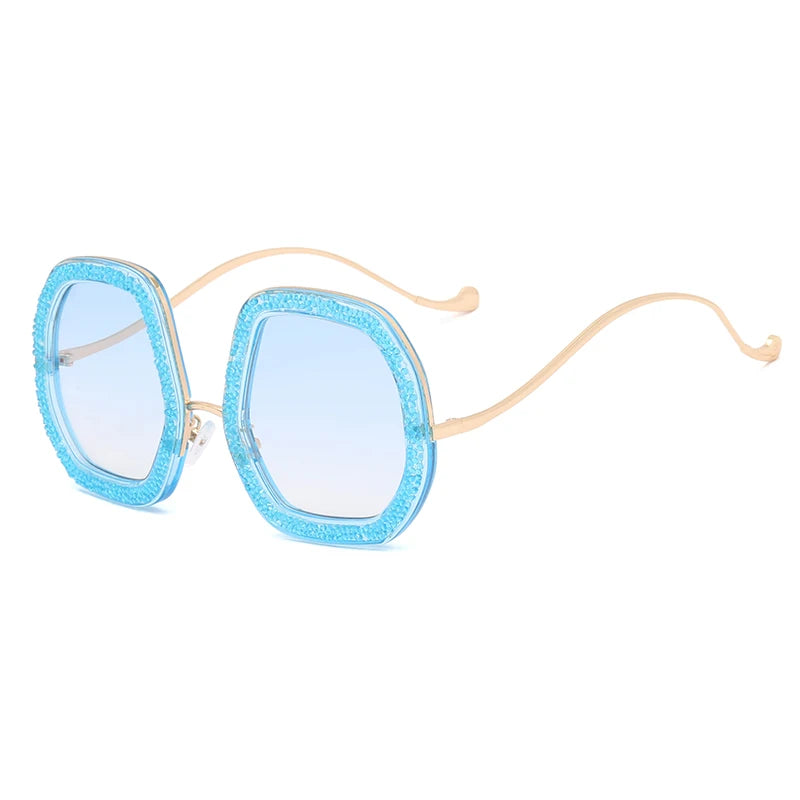 Oversized Polygon Sunglasses 