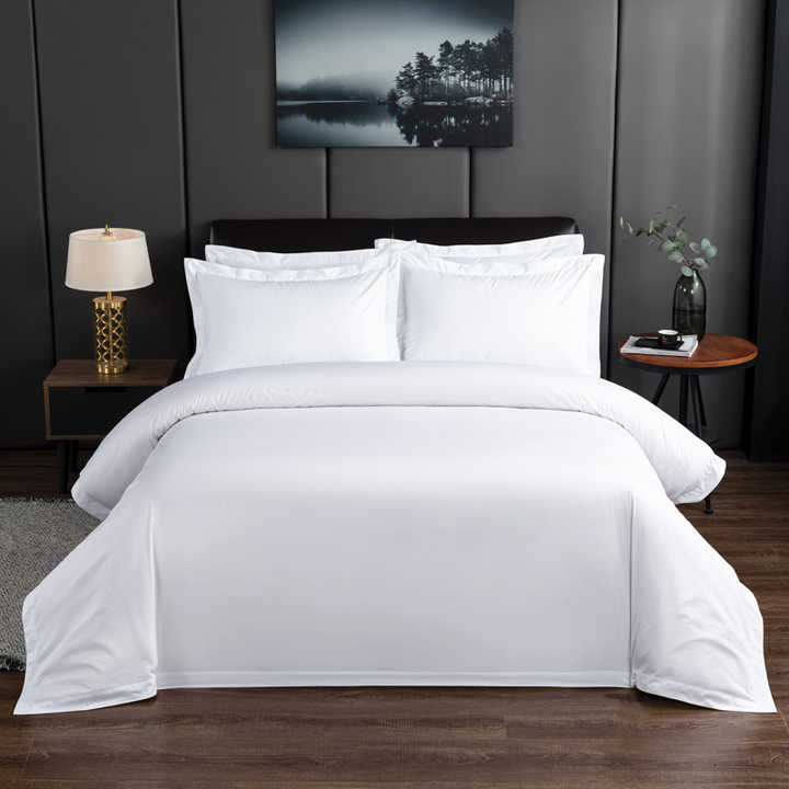 طقم مفارش أسِرة من القطن الساتين  . Sateen Cotton Bedding Set, Luxury Hotel Bedspread