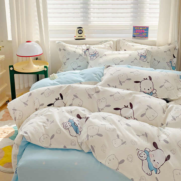 Skin-friendly quilted cotton students quilt set 4-piece set 