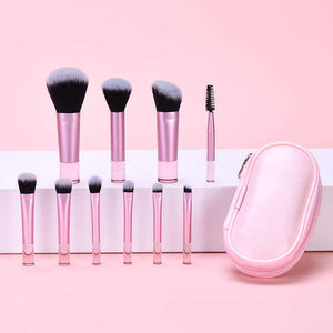 pink balloon makeup brushes 