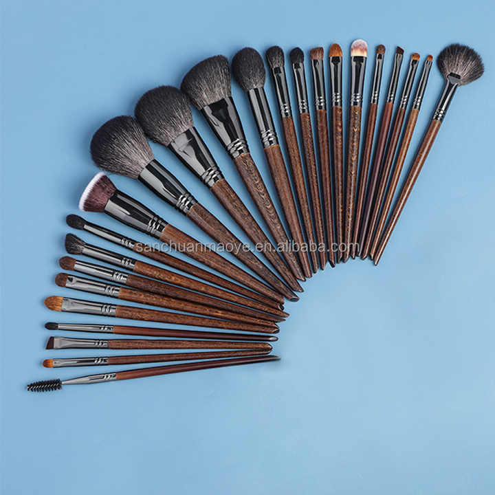 Eyeshadow Eyeliner Makeup Tools 24 Pieces Natural Goat Hair Makeup Brush Set 