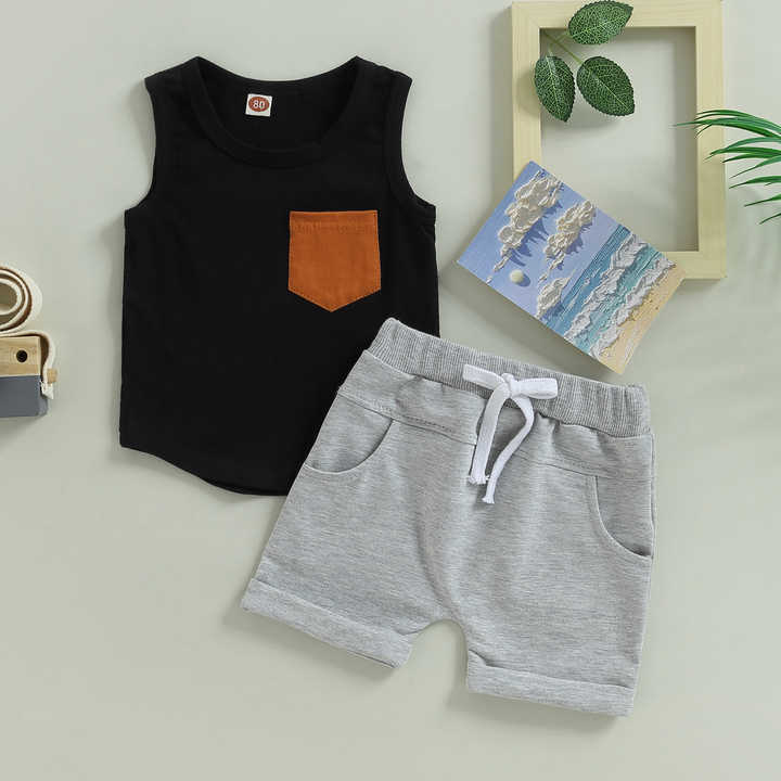 Black White Summer Clothing Set 