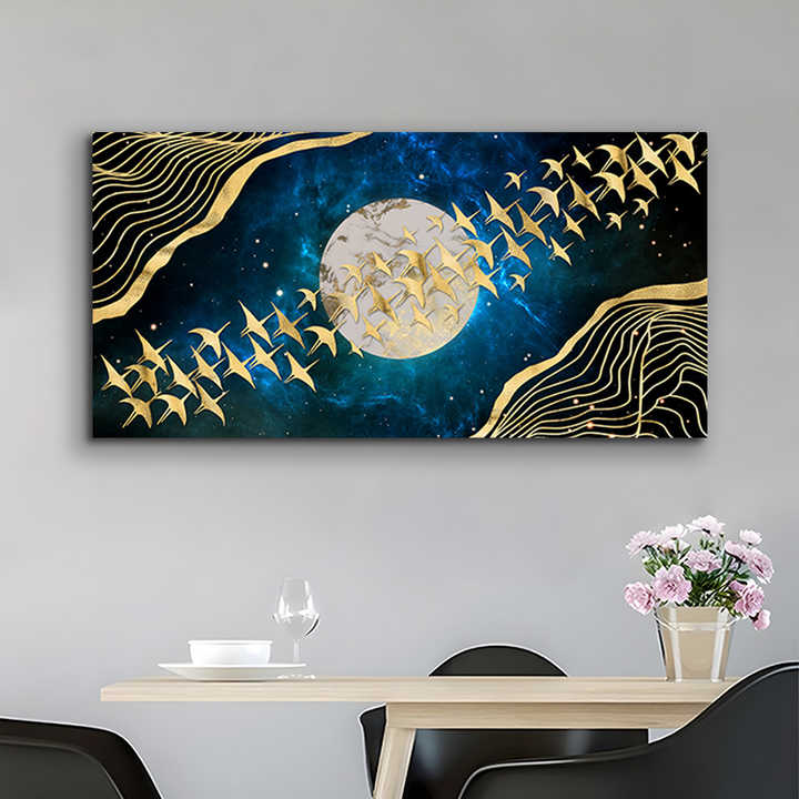 Canvas Paintings Depicting Distant Life Abstract Spray Wall Art Paintings for Living Room Decor 