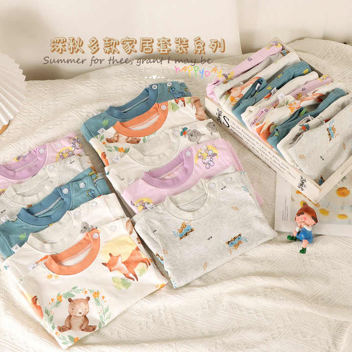 Long-sleeved children's pajamas 