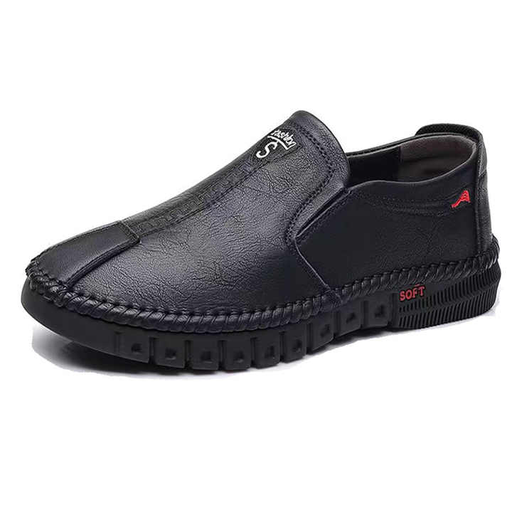 leather flat shoes 