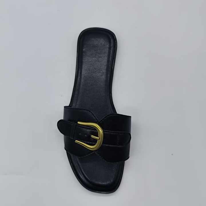 Women's flat square toe sandal 