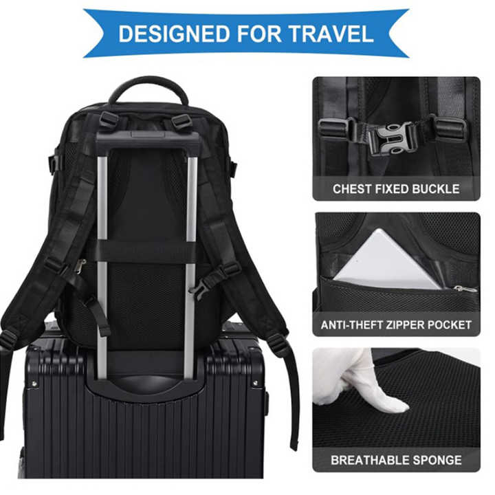 حقيبة ظهر جديدة صغيرة بسحاب مزدوج ومنفذ USB حقيبة ظهر