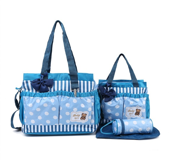 Factory Supply High Quality Large-Set of 4 Baby Diaper Bags 