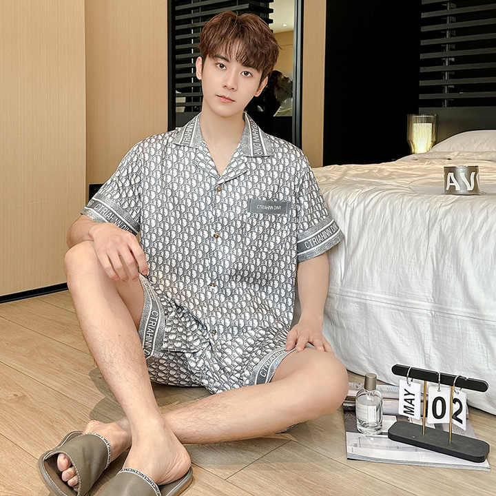 Men's short-sleeved, thin sleepwear 